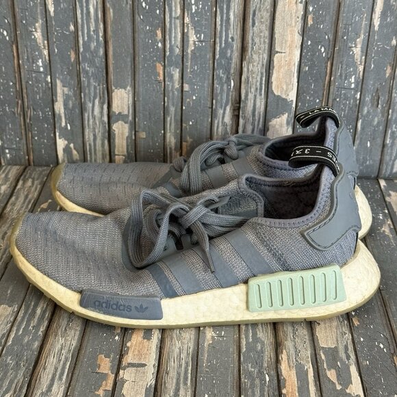 Adidas NMD R1 Women's Sneakers Running Shoe Athletic Footwear Raw Steel Sz 8 - Picture 5 of 8